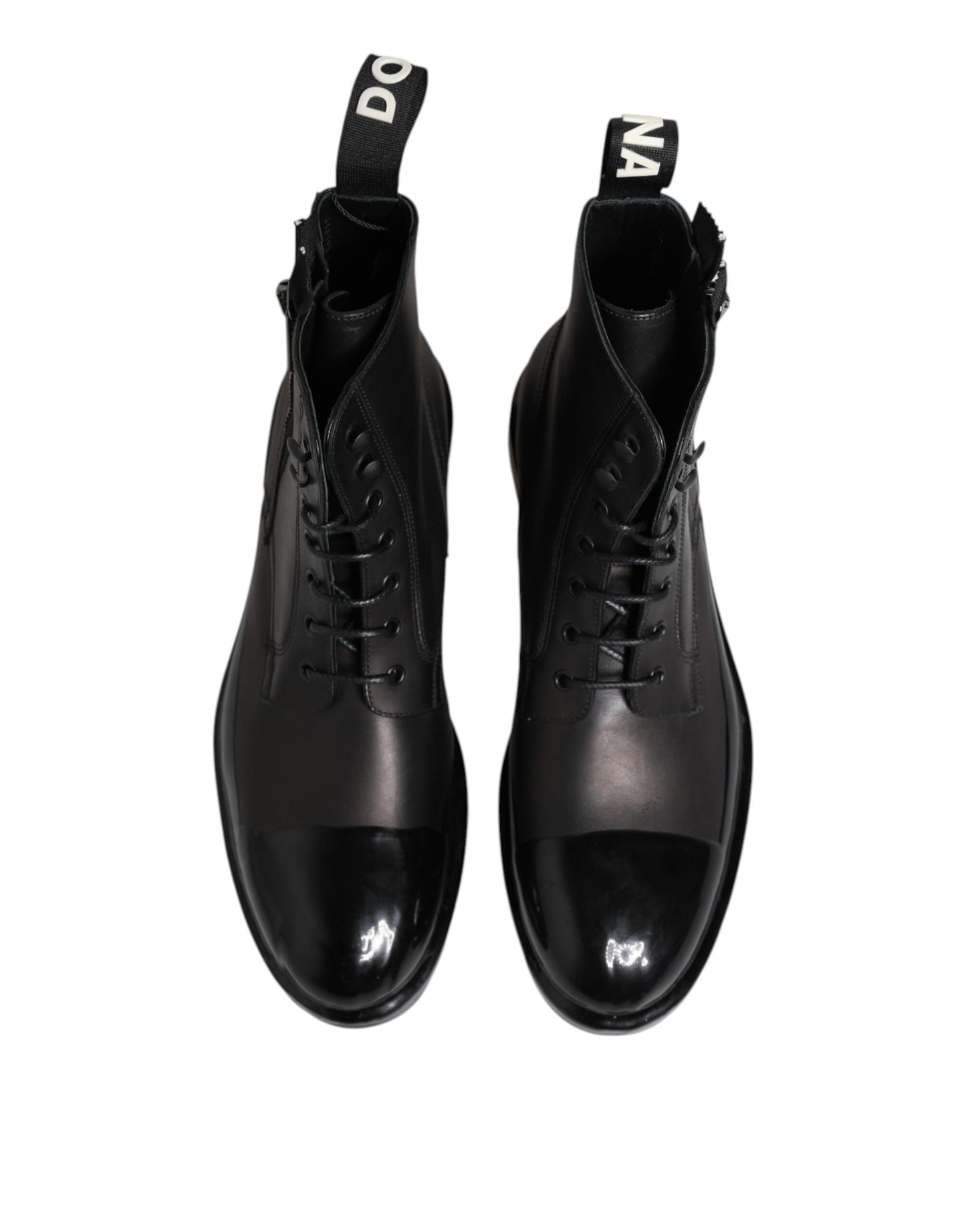 Dolce &amp; Gabbana Braun Schwarz Schnürstiefeletten Halbhohe Herrenschuhe