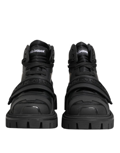 Dolce &amp; Gabbana Schwarze Trekking-Sneakers aus Leder
