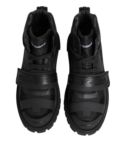 Dolce &amp; Gabbana Schwarze Trekking-Sneakers aus Leder