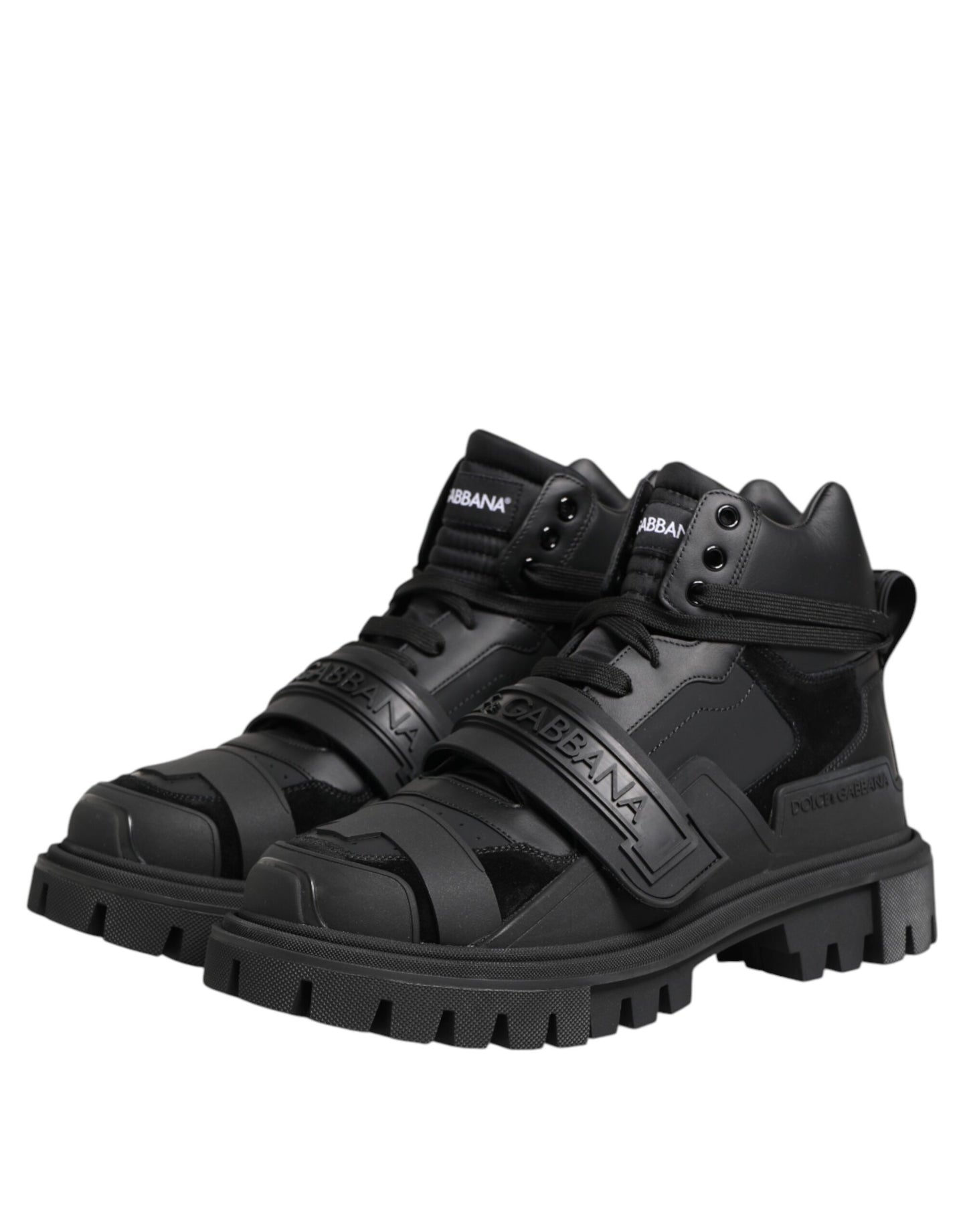 Dolce &amp; Gabbana Schwarze Trekking-Sneakers aus Leder