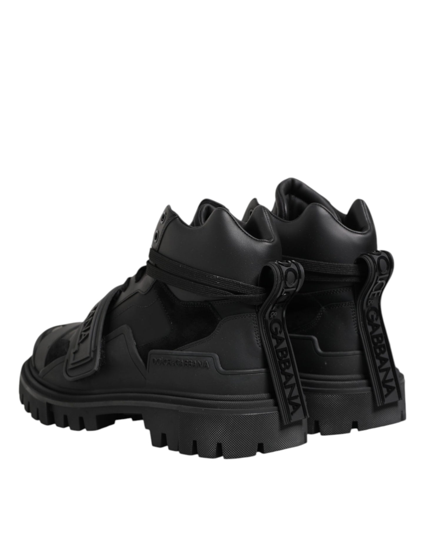 Dolce &amp; Gabbana Schwarze Trekking-Sneakers aus Leder