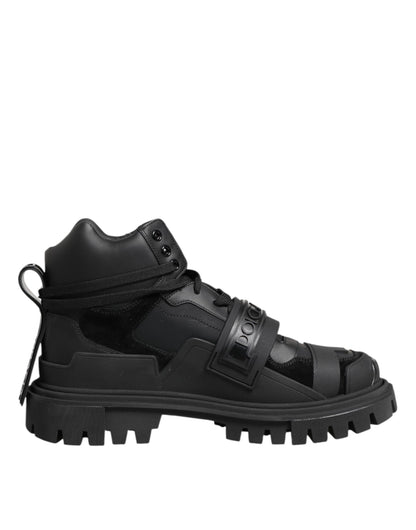 Dolce &amp; Gabbana Schwarze Trekking-Sneakers aus Leder