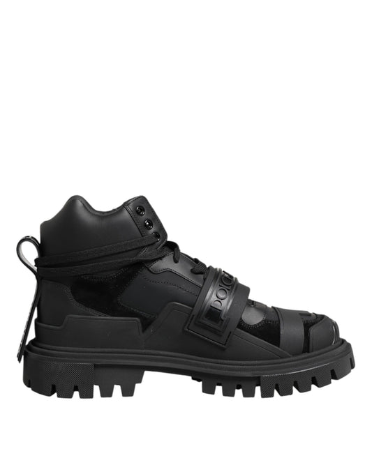 Dolce &amp; Gabbana Schwarze Trekking-Sneakers aus Leder