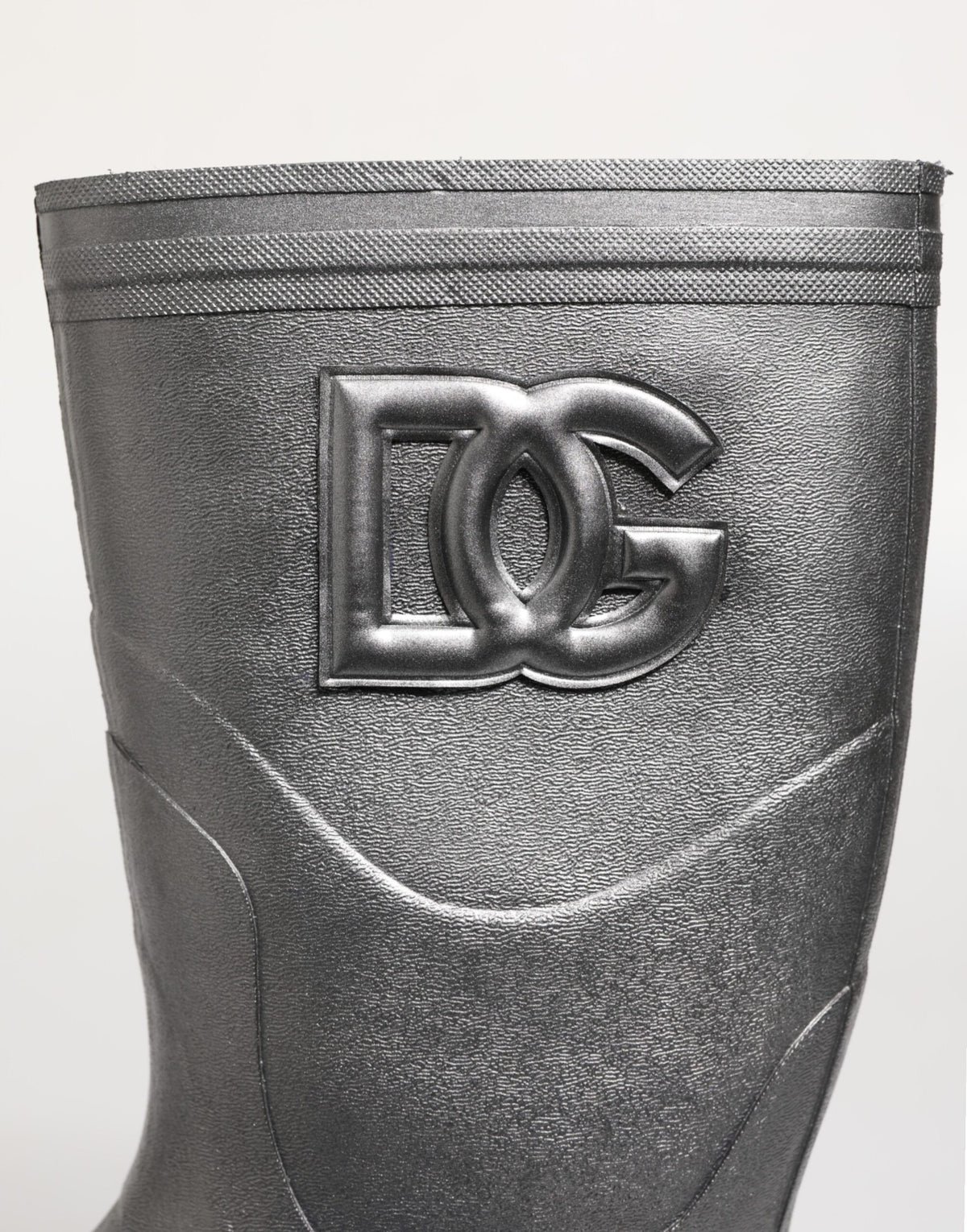 Dolce &amp; Gabbana Metallic Silber Pull On Regenstiefel Schuhe