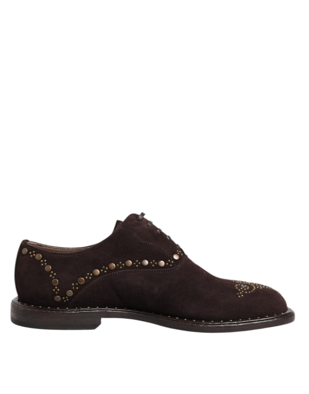 Dolce &amp; Gabbana – Oxford-Schuhe mit Schnürung aus braunem Samt