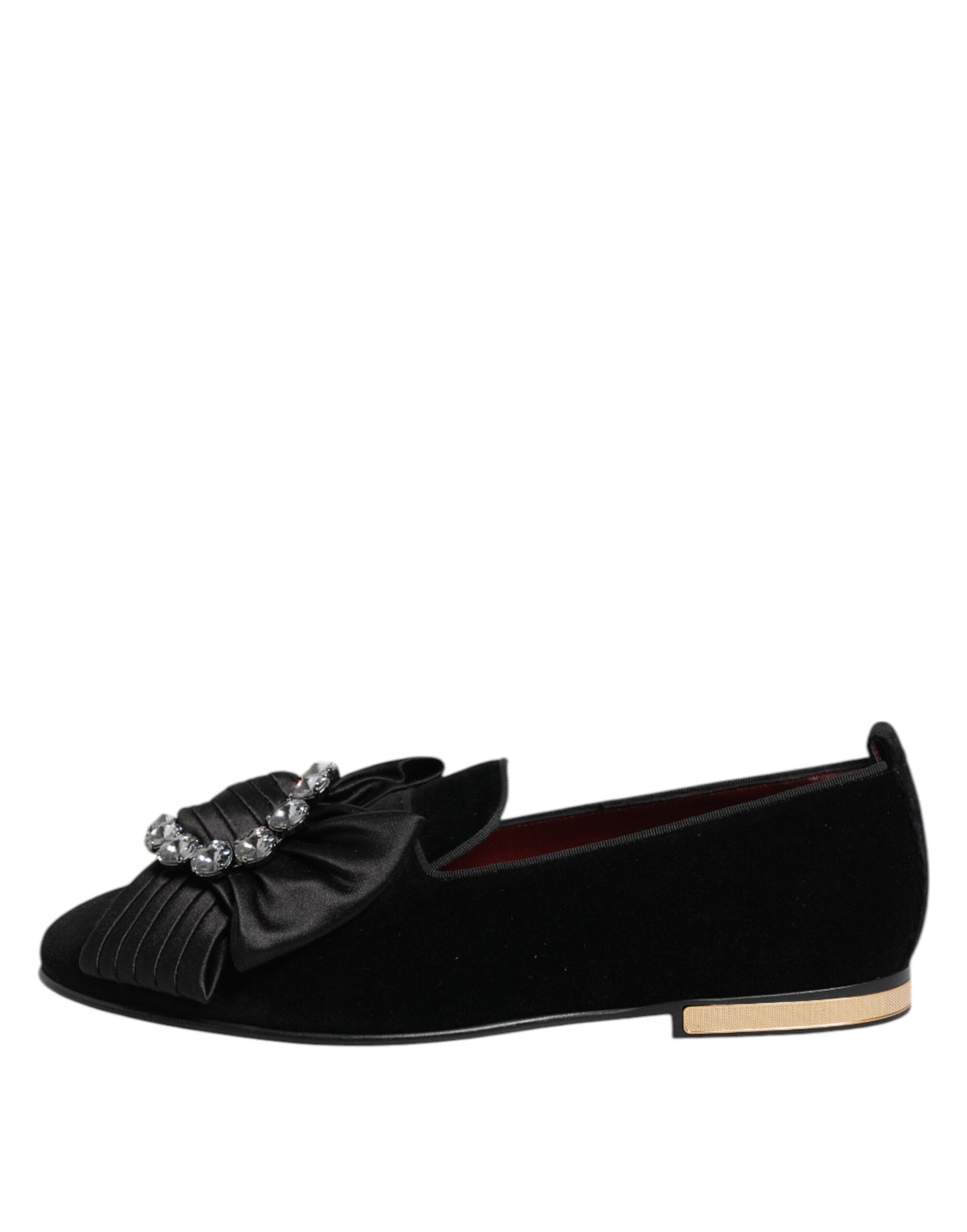 Dolce &amp; Gabbana – Schwarze VATICANO-Slipper mit Kristallband