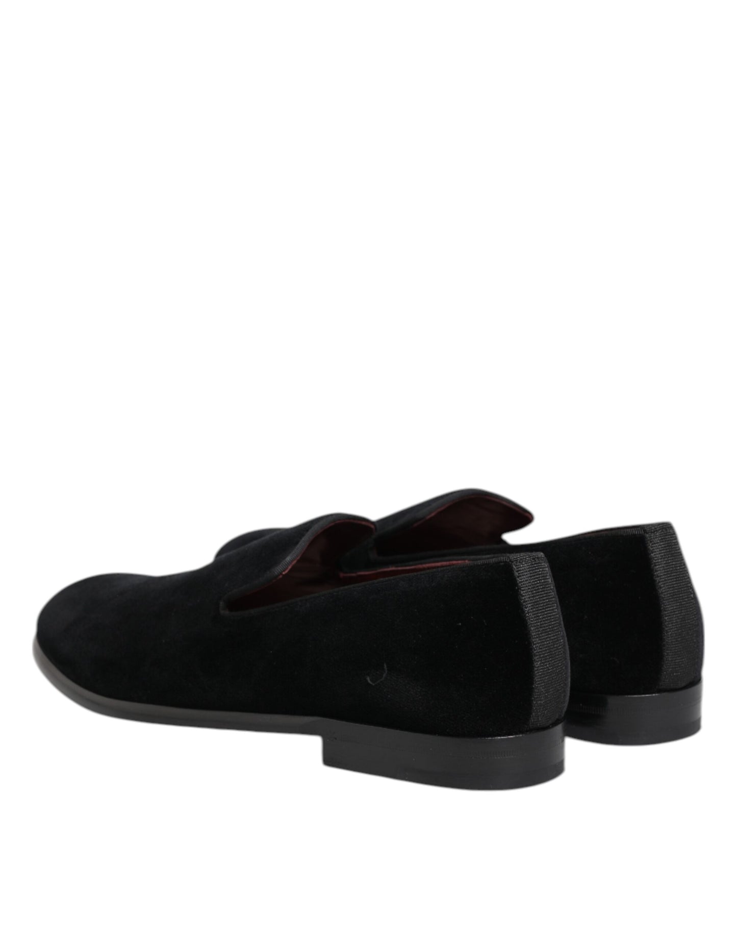 Dolce &amp; Gabbana – Schwarze Loafer aus Samt für formelle Herren