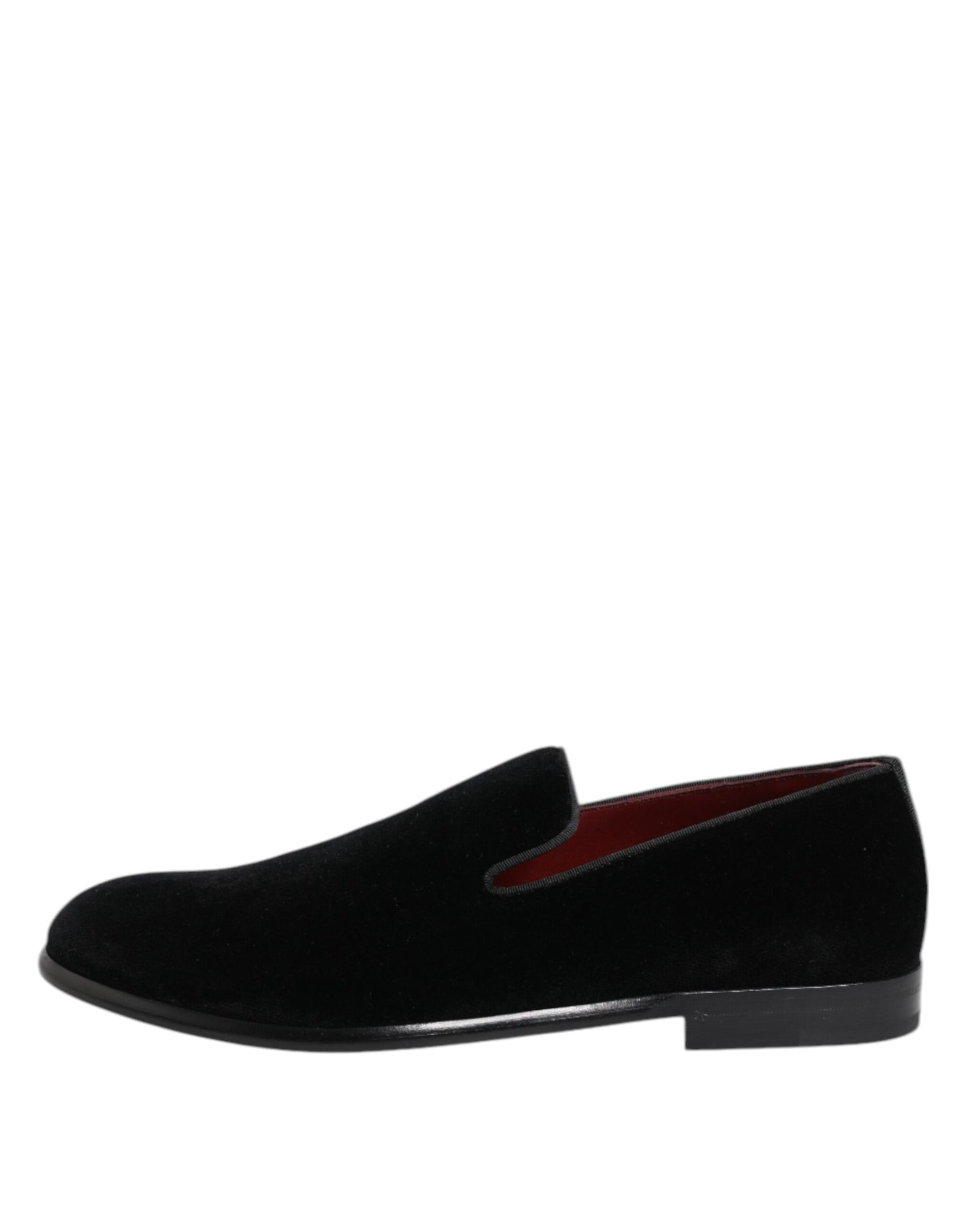 Dolce &amp; Gabbana – Schwarze Loafer aus Samt für formelle Herren