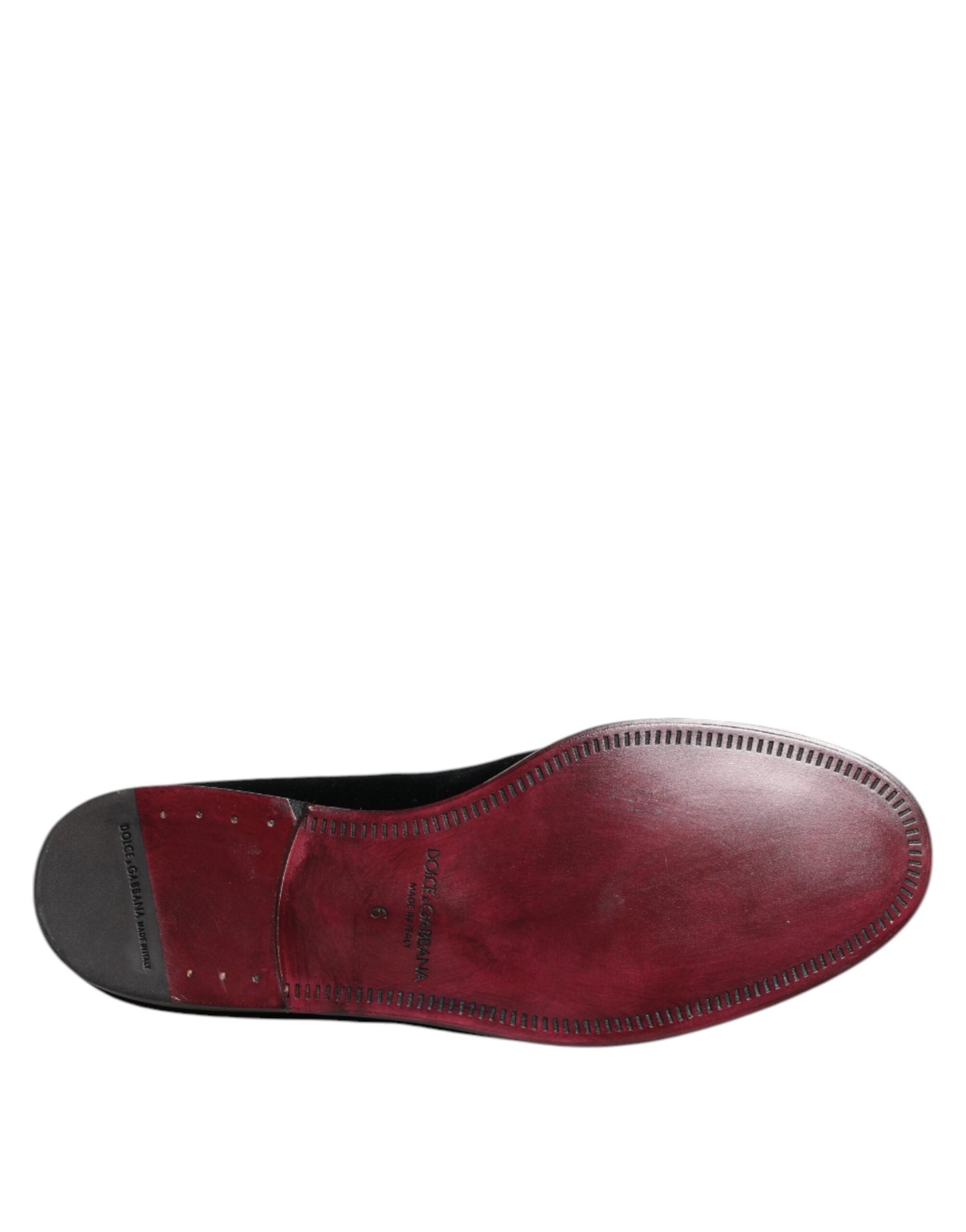 Dolce &amp; Gabbana – Schwarze Loafer aus Samt für formelle Herren