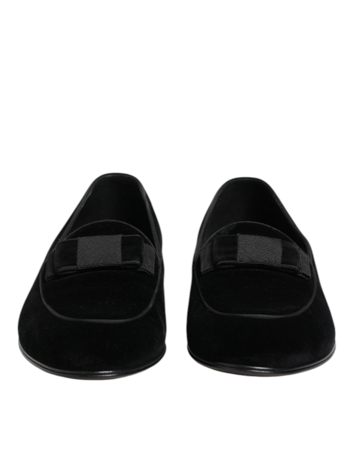 Dolce &amp; Gabbana – Schwarze Loafer aus Samt für formelle Herren