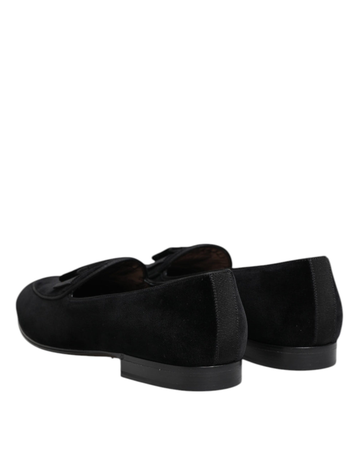 Dolce &amp; Gabbana – Schwarze Loafer aus Samt für formelle Herren