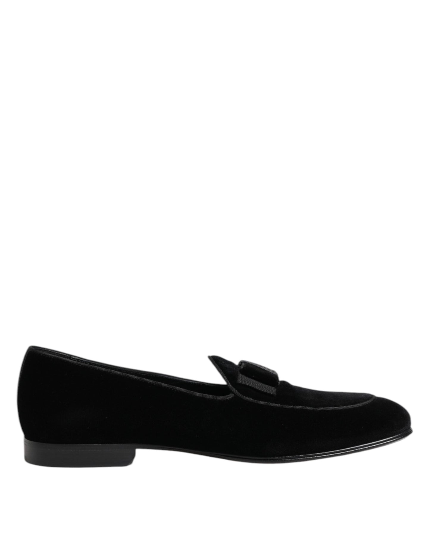 Dolce &amp; Gabbana – Schwarze Loafer aus Samt für formelle Herren