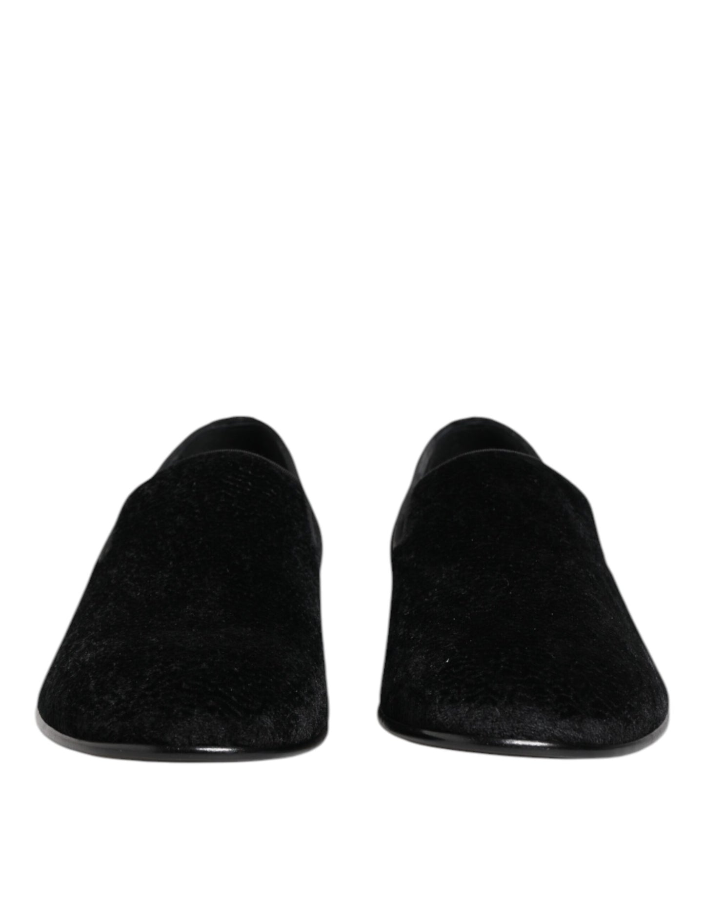 Dolce &amp; Gabbana Schwarze Jacquard-Loafer, formelle Herrenschuhe