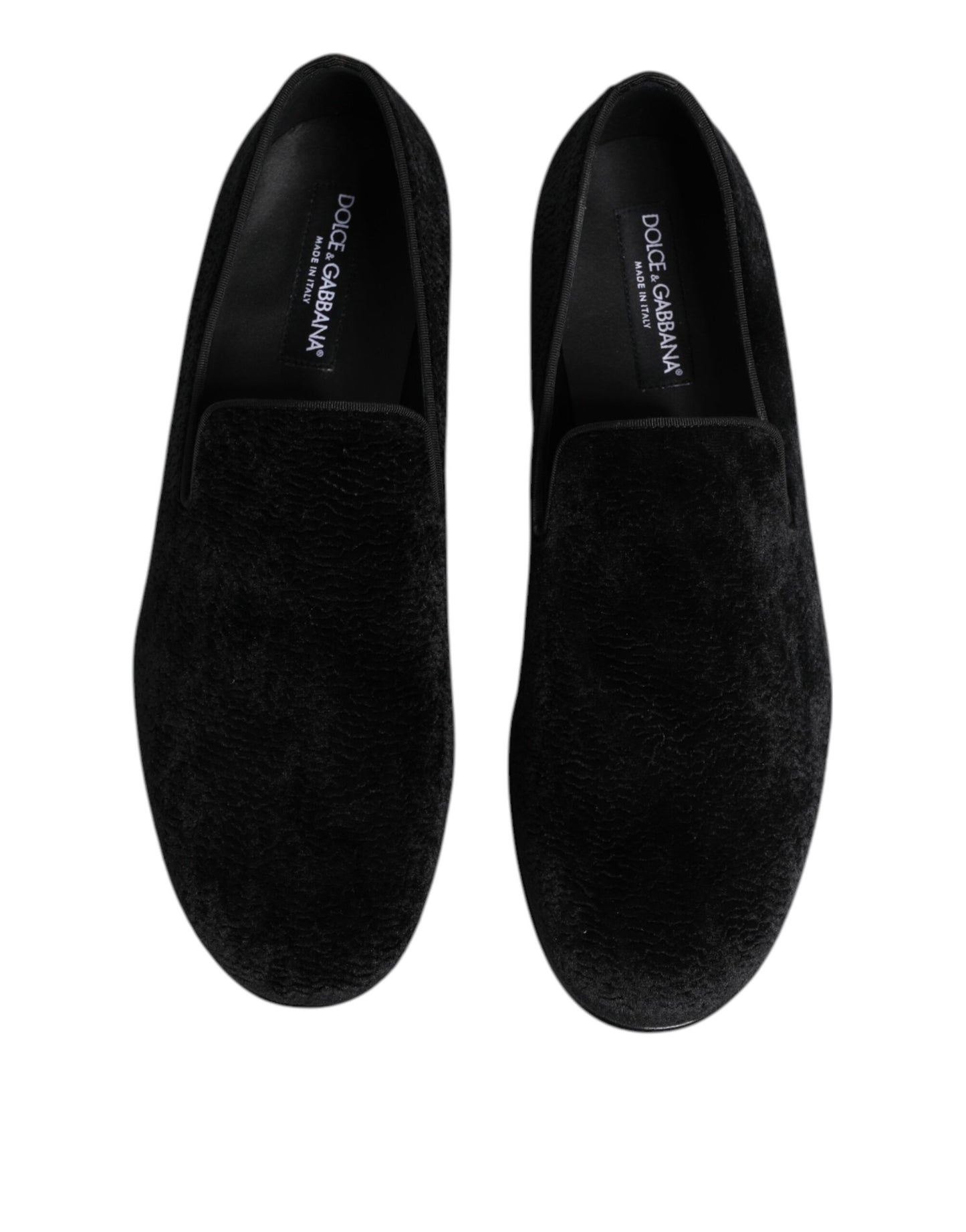 Dolce &amp; Gabbana Schwarze Jacquard-Loafer, formelle Herrenschuhe