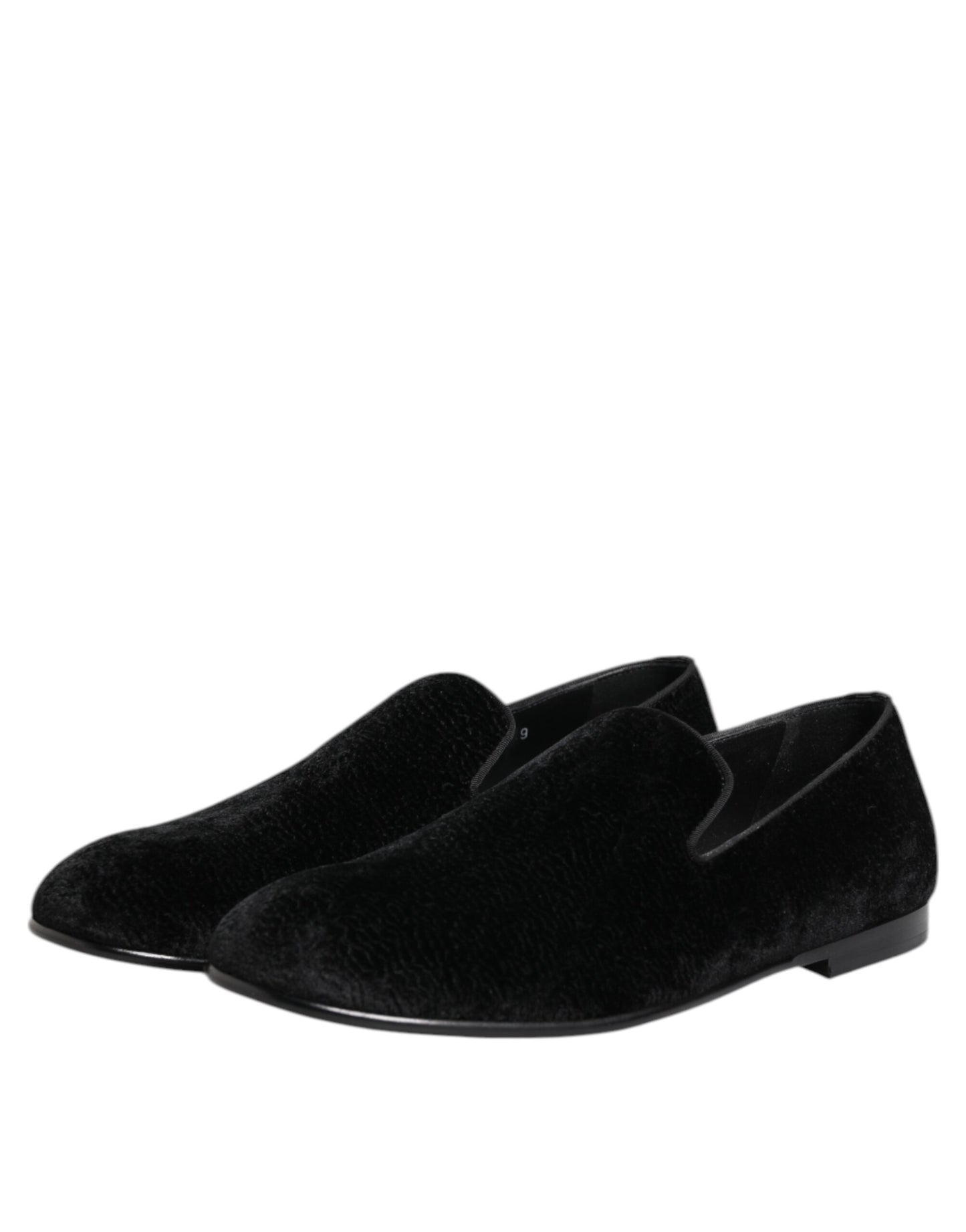 Dolce &amp; Gabbana Schwarze Jacquard-Loafer, formelle Herrenschuhe