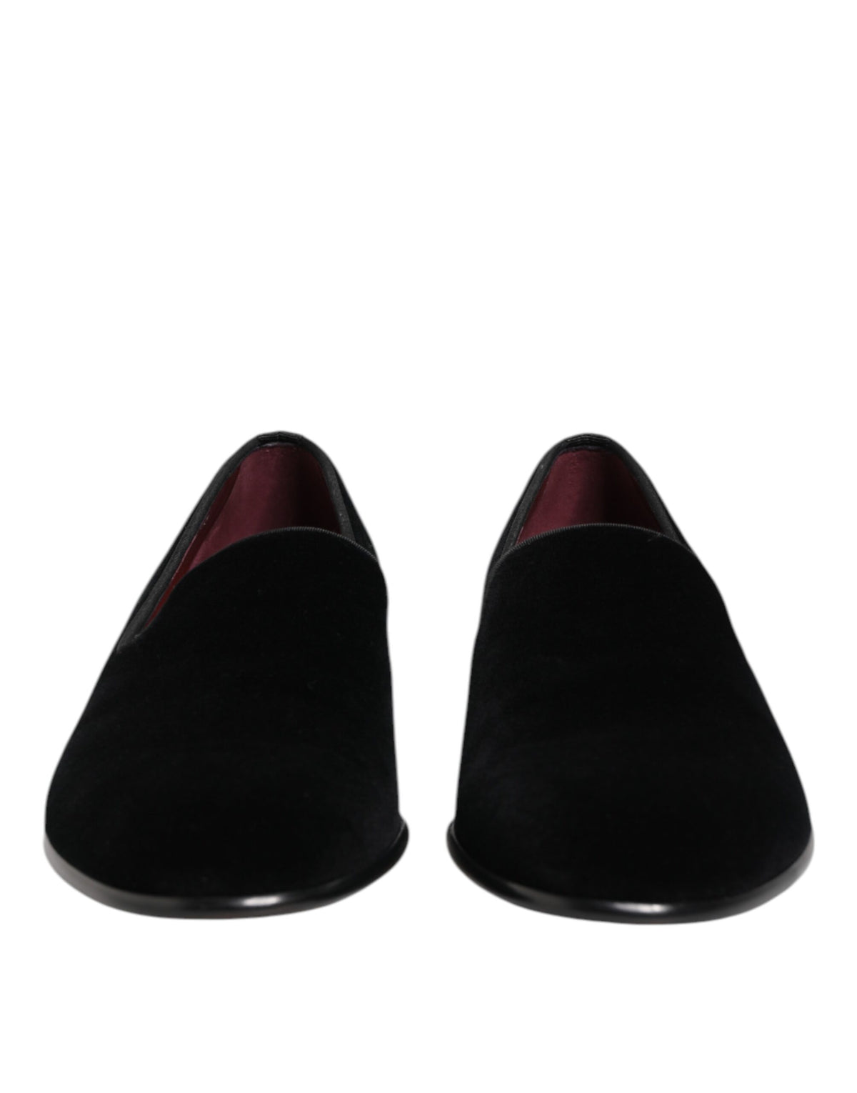 Dolce &amp; Gabbana – Slipper aus schwarzem Samt für Herren – Formelle Schuhe