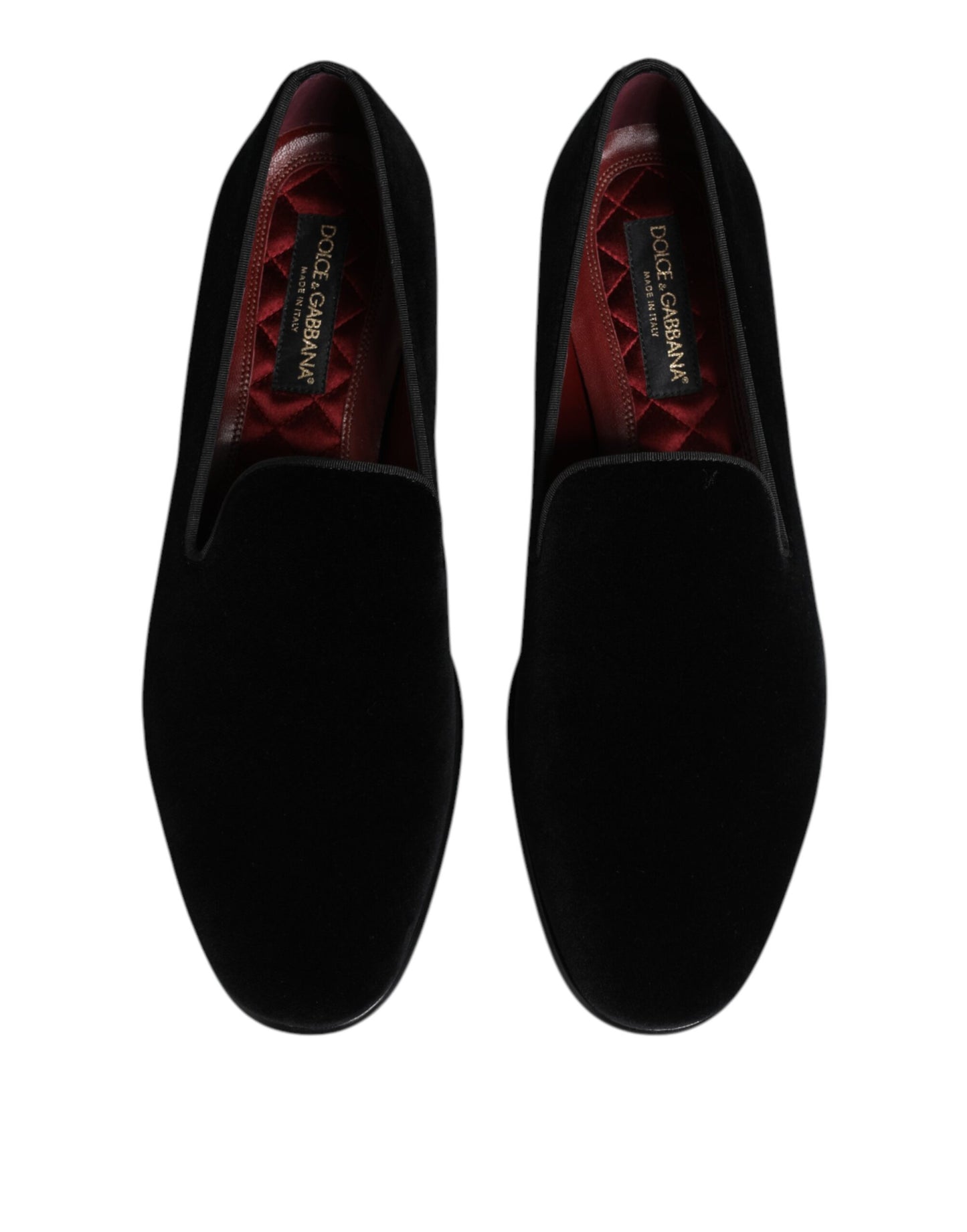 Dolce &amp; Gabbana – Slipper aus schwarzem Samt für Herren – Formelle Schuhe
