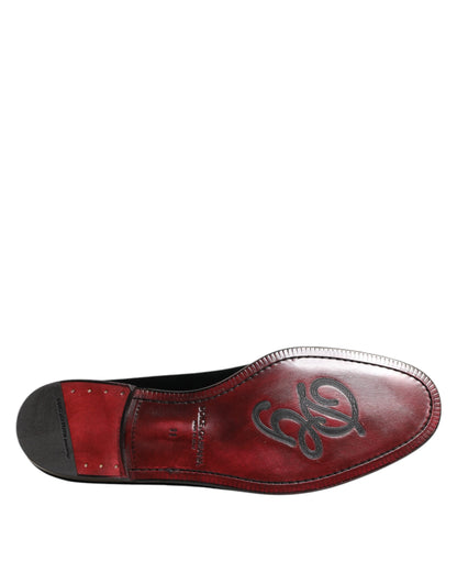 Dolce &amp; Gabbana – Slipper aus schwarzem Samt für Herren – Formelle Schuhe