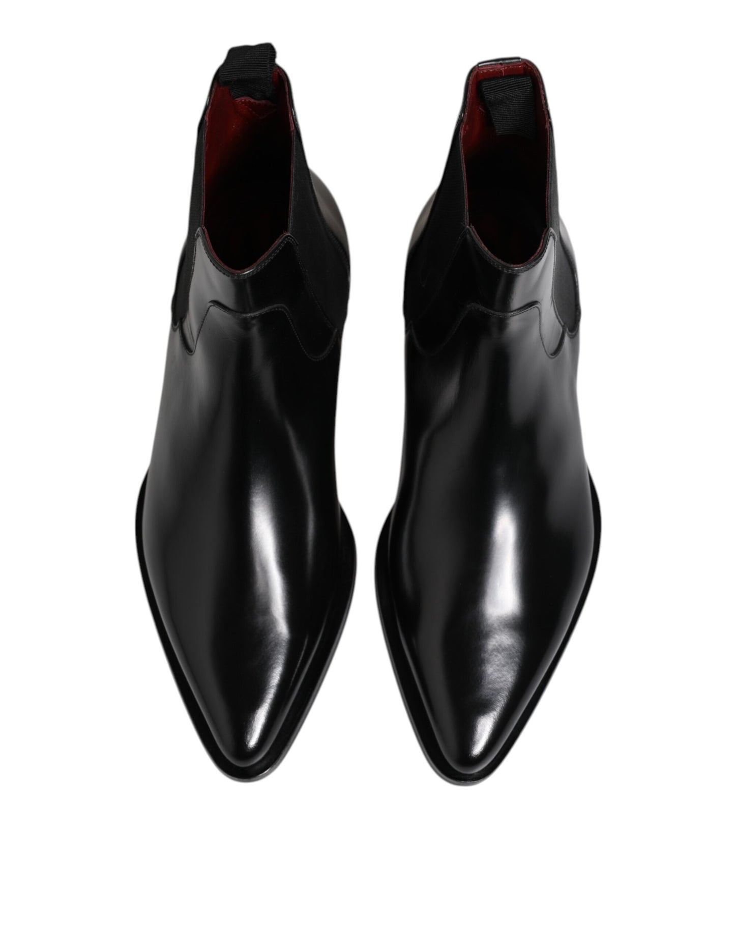 Dolce &amp; Gabbana – MILLENIALS – Wadenhohe Stiefel aus schwarzem Leder