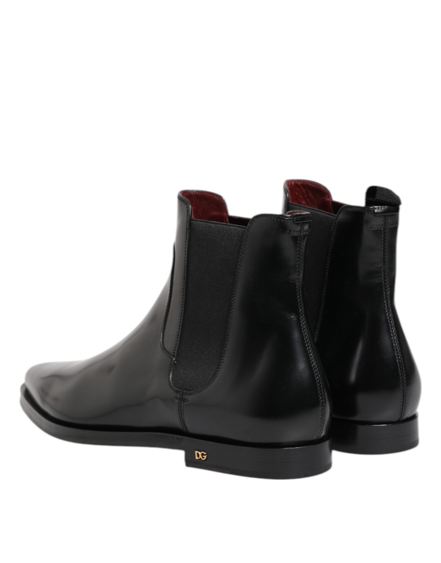 Dolce &amp; Gabbana – MILLENIALS – Wadenhohe Stiefel aus schwarzem Leder