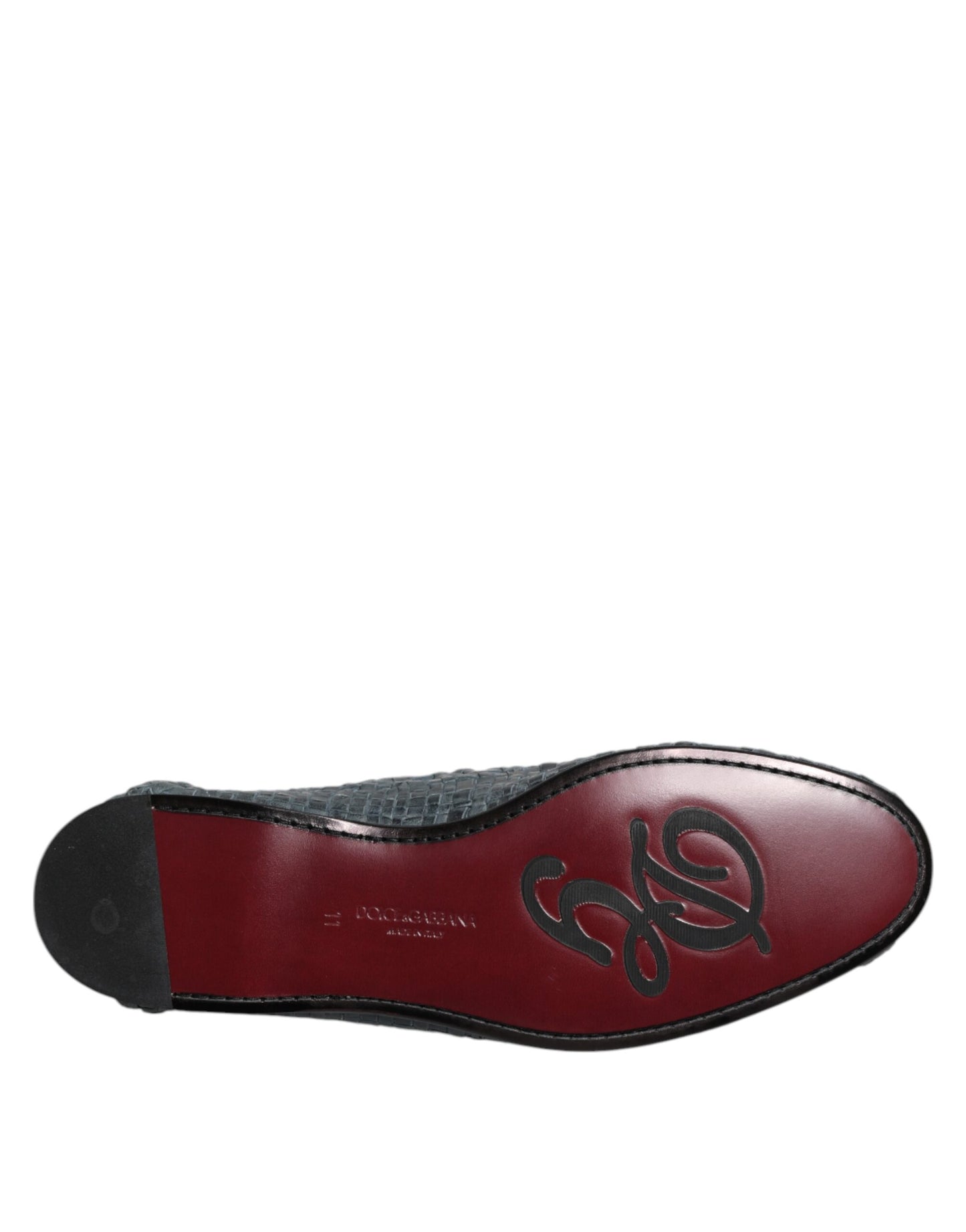Dolce &amp; Gabbana – Blaue Slipper-Schuhe aus gewebtem Bast