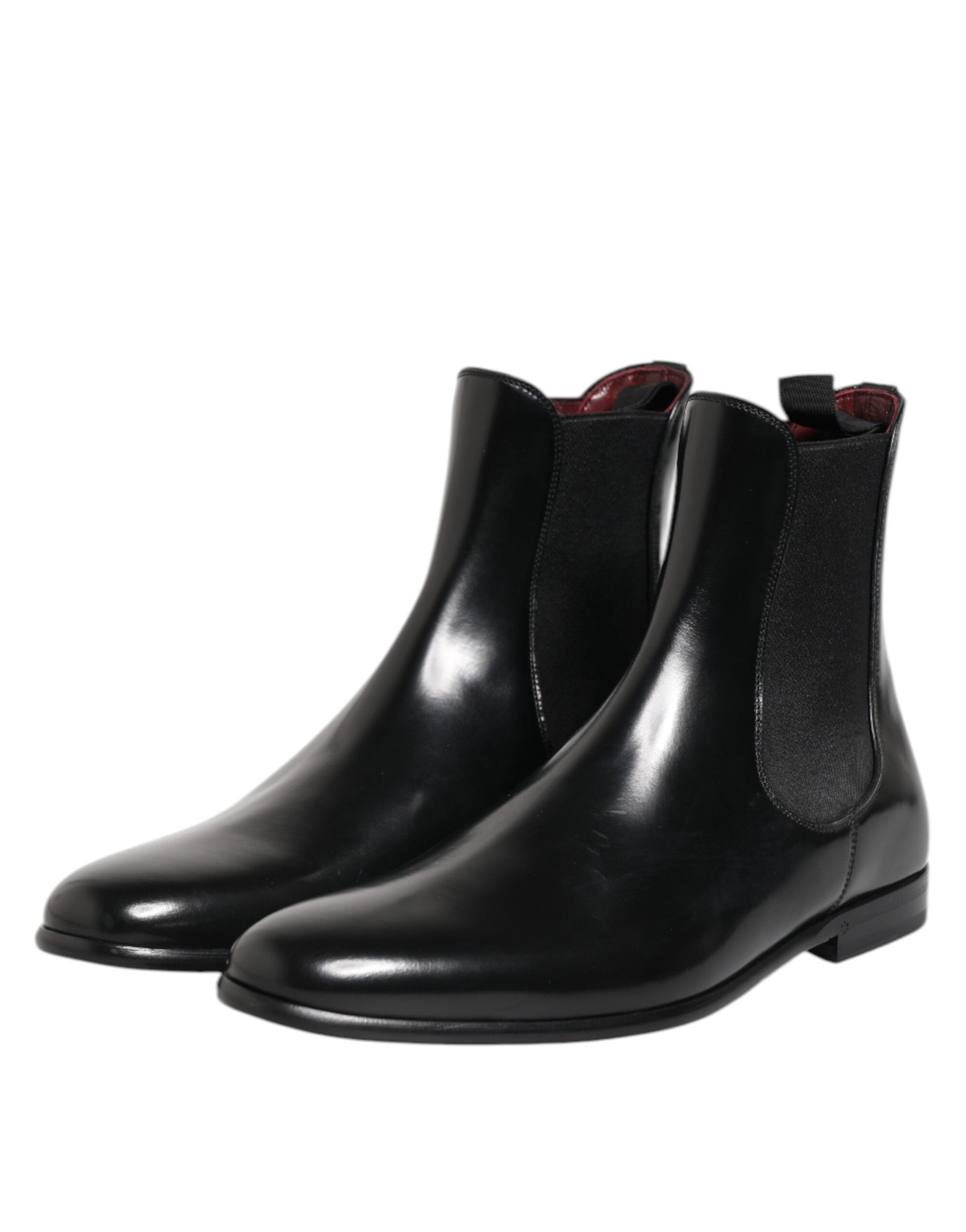 Dolce &amp; Gabbana – Schwarze Chelsea-Stiefel zum Hineinschlüpfen in der Mitte der Wade