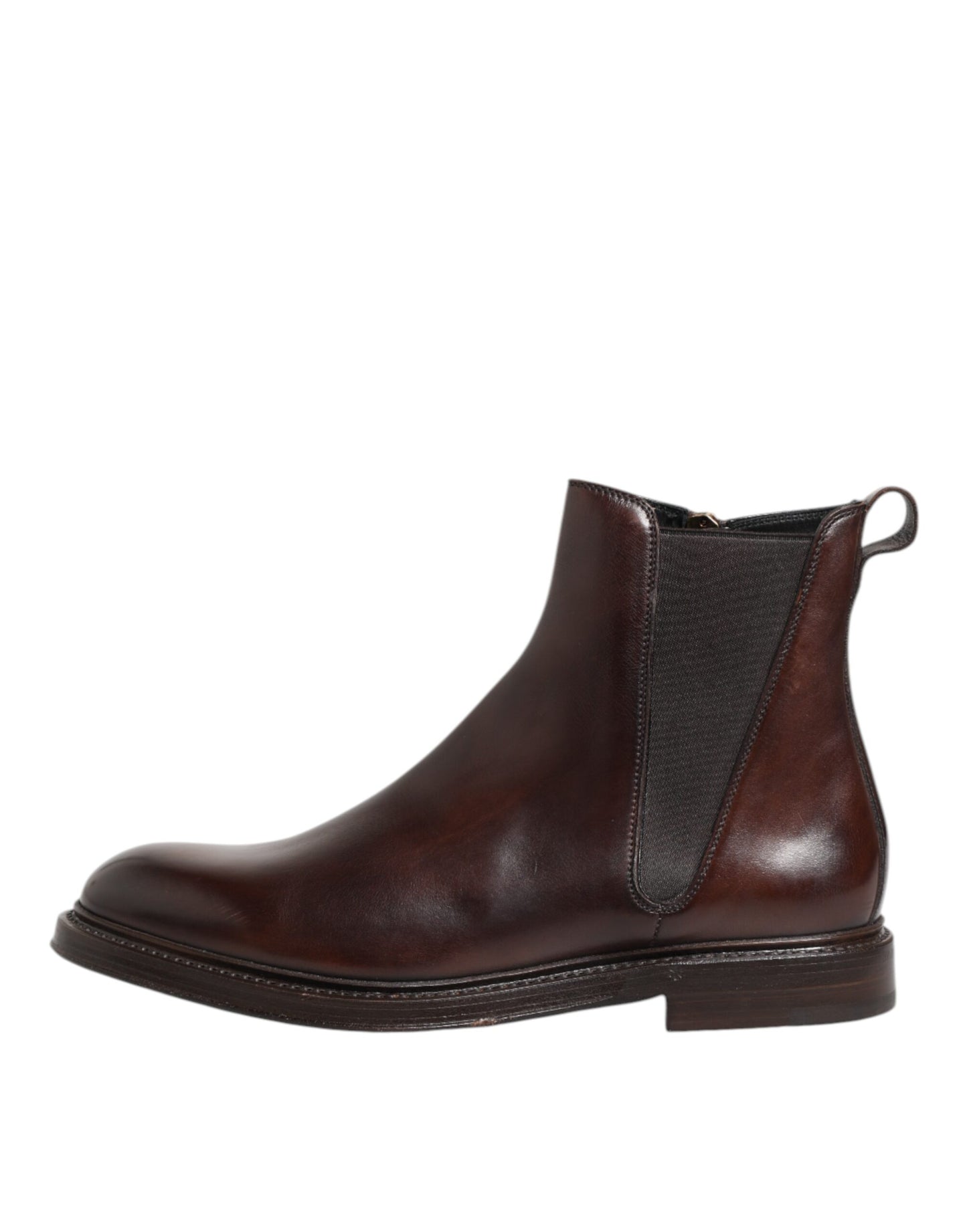 Dolce &amp; Gabbana – Chelsea-Stiefel aus Leder in Braun mit halbhohem Schaft