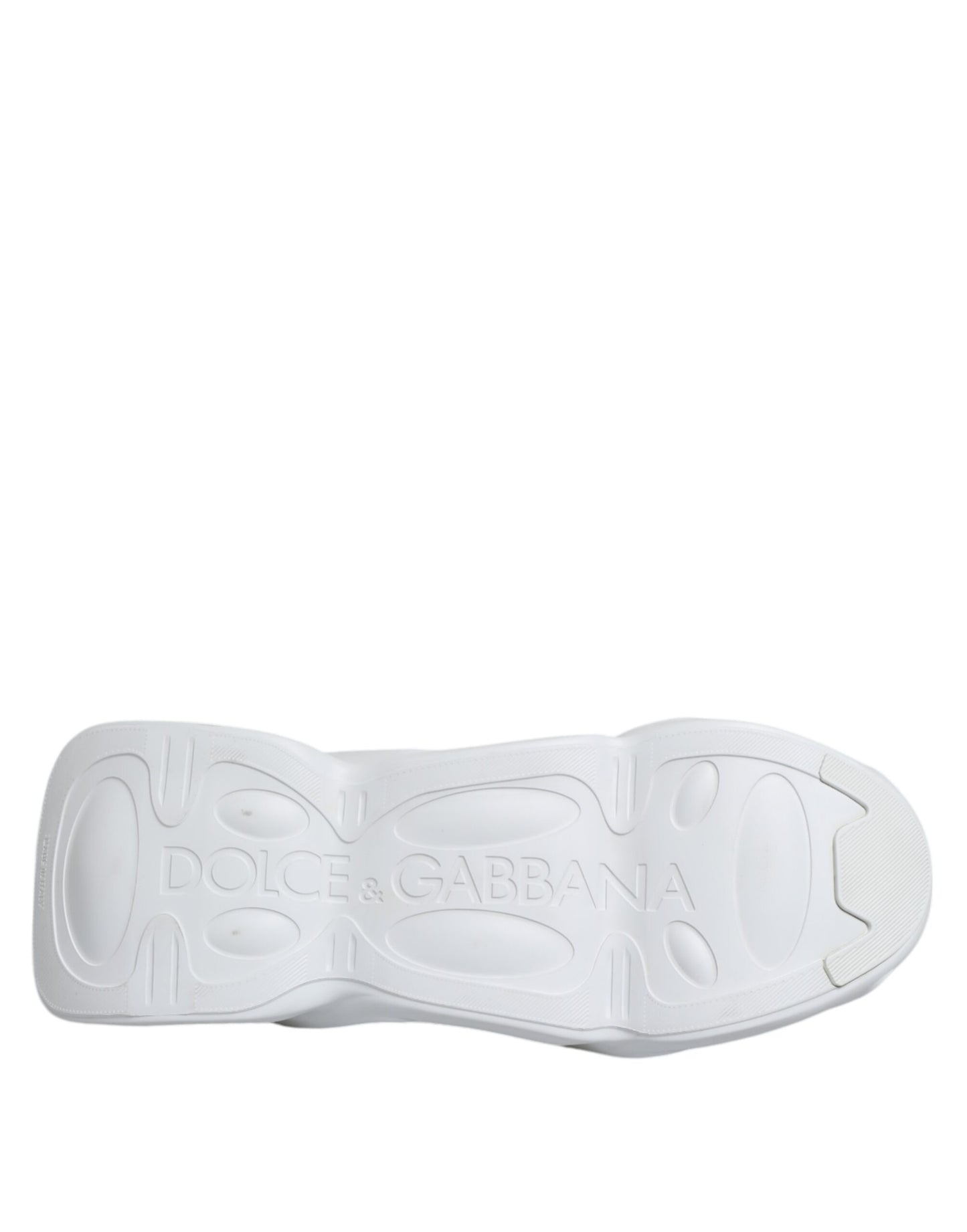 Dolce &amp; Gabbana Weiß Silber Slip On Wave Socken Sneakers Schuhe