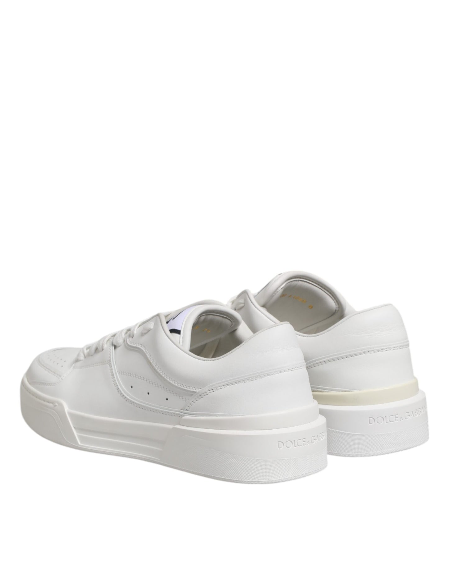 Dolce &amp; Gabbana Weiße Miami Leder Low Top Sneakers Schuhe