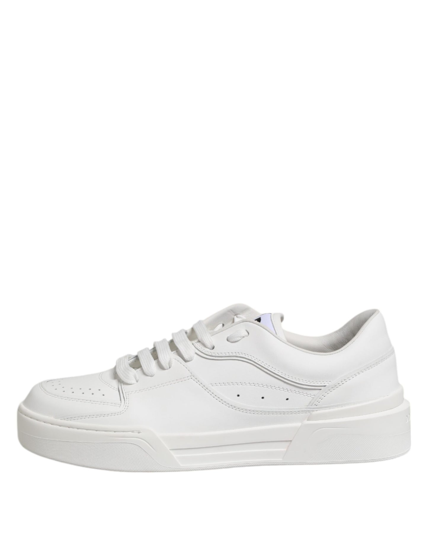 Dolce &amp; Gabbana Weiße Miami Leder Low Top Sneakers Schuhe