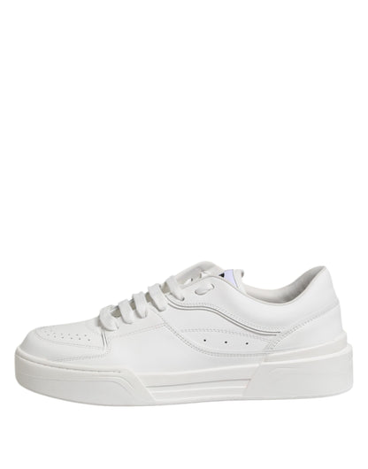 Dolce &amp; Gabbana Weiße Miami Leder Low Top Sneakers Schuhe