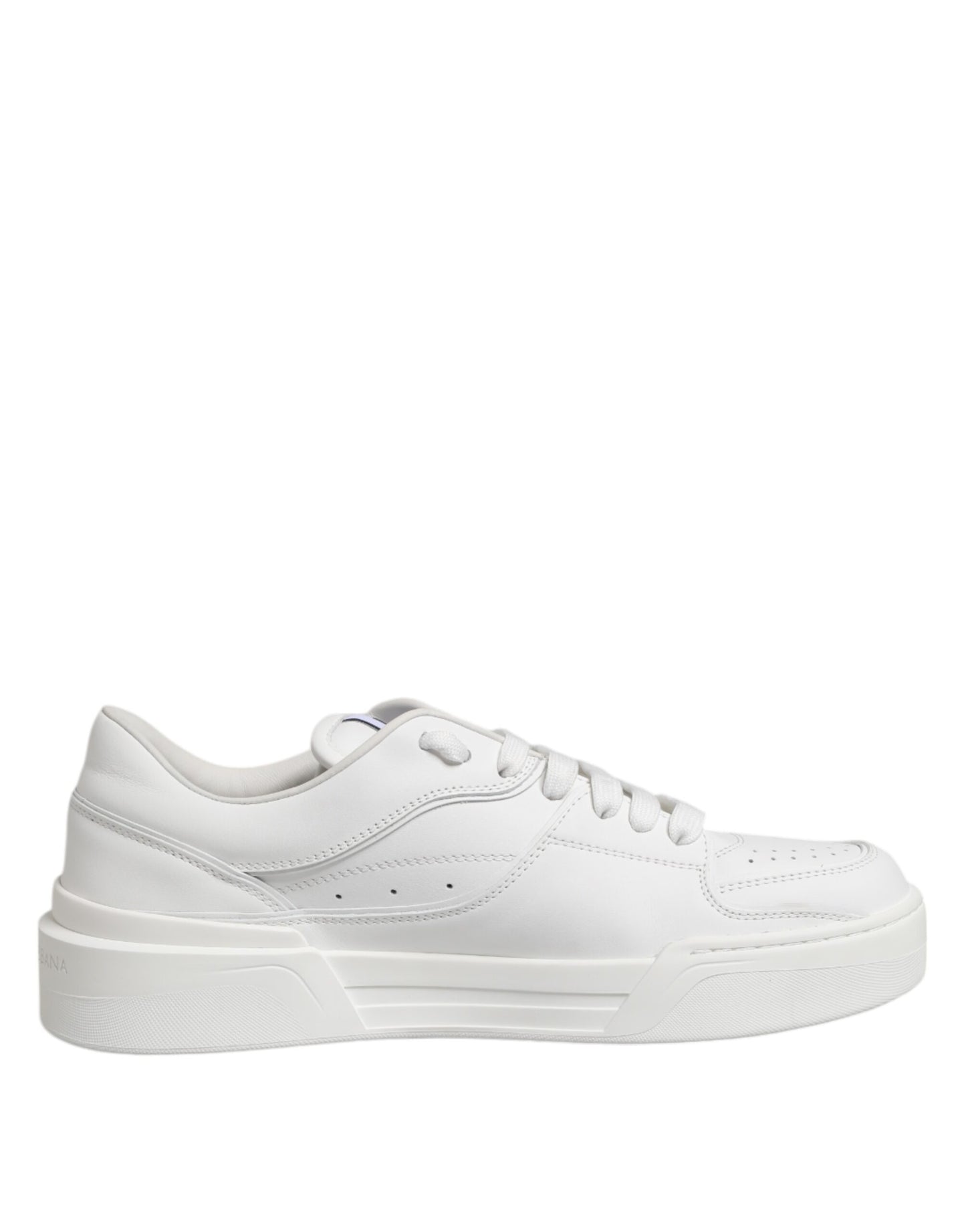 Dolce &amp; Gabbana Weiße Miami Leder Low Top Sneakers Schuhe