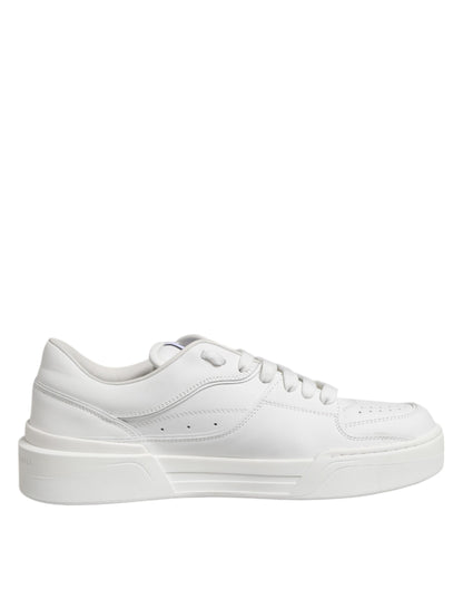 Dolce &amp; Gabbana Weiße Miami Leder Low Top Sneakers Schuhe