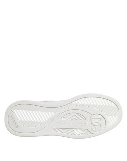 Dolce &amp; Gabbana Weiße Miami Leder Low Top Sneakers Schuhe