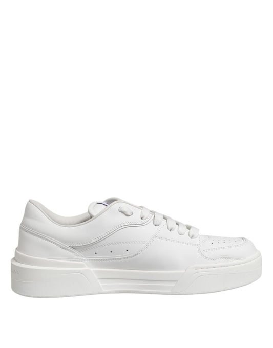 Dolce &amp; Gabbana Weiße Miami Leder Low Top Sneakers Schuhe