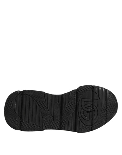 Dolce &amp; Gabbana Daymaster Herren Sneakers Schuhe Weiß Schwarz Logo Plakette