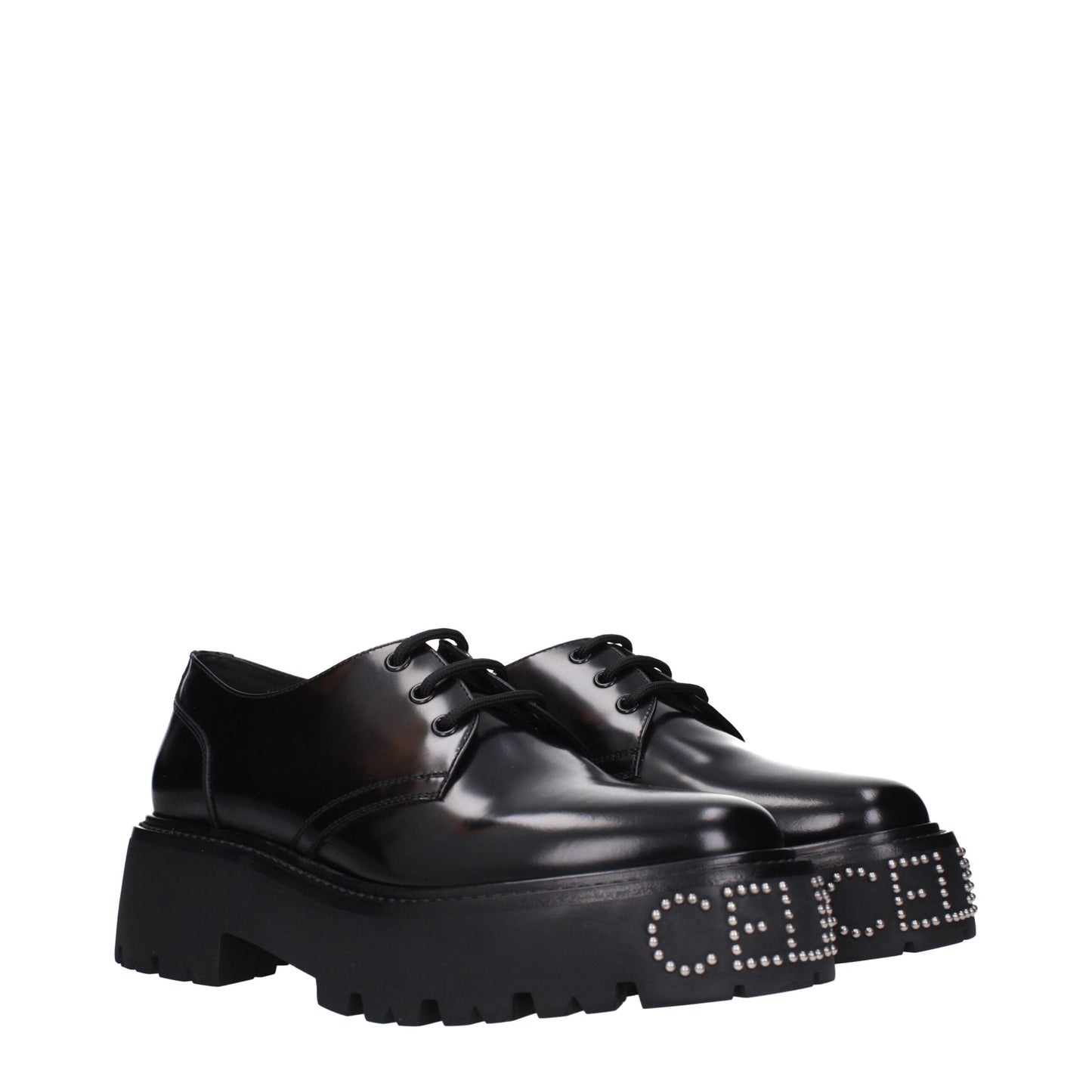 Celine – Oxfords und Derbys aus schwarzem Leder