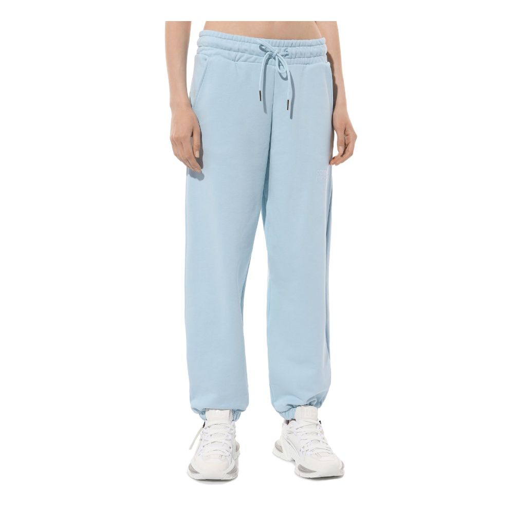 Comme Des Fuckdown Blaue Baumwoll-Jogginghose für Damen