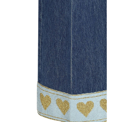 Valentino Blue Cotton Straight-Leg Jeans