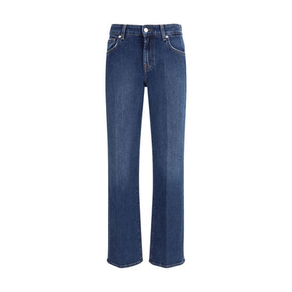 7FOR Blaue Baumwoll-Jeans mit geradem Bein