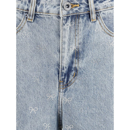Self-Portrait Bow Diamond Jeans