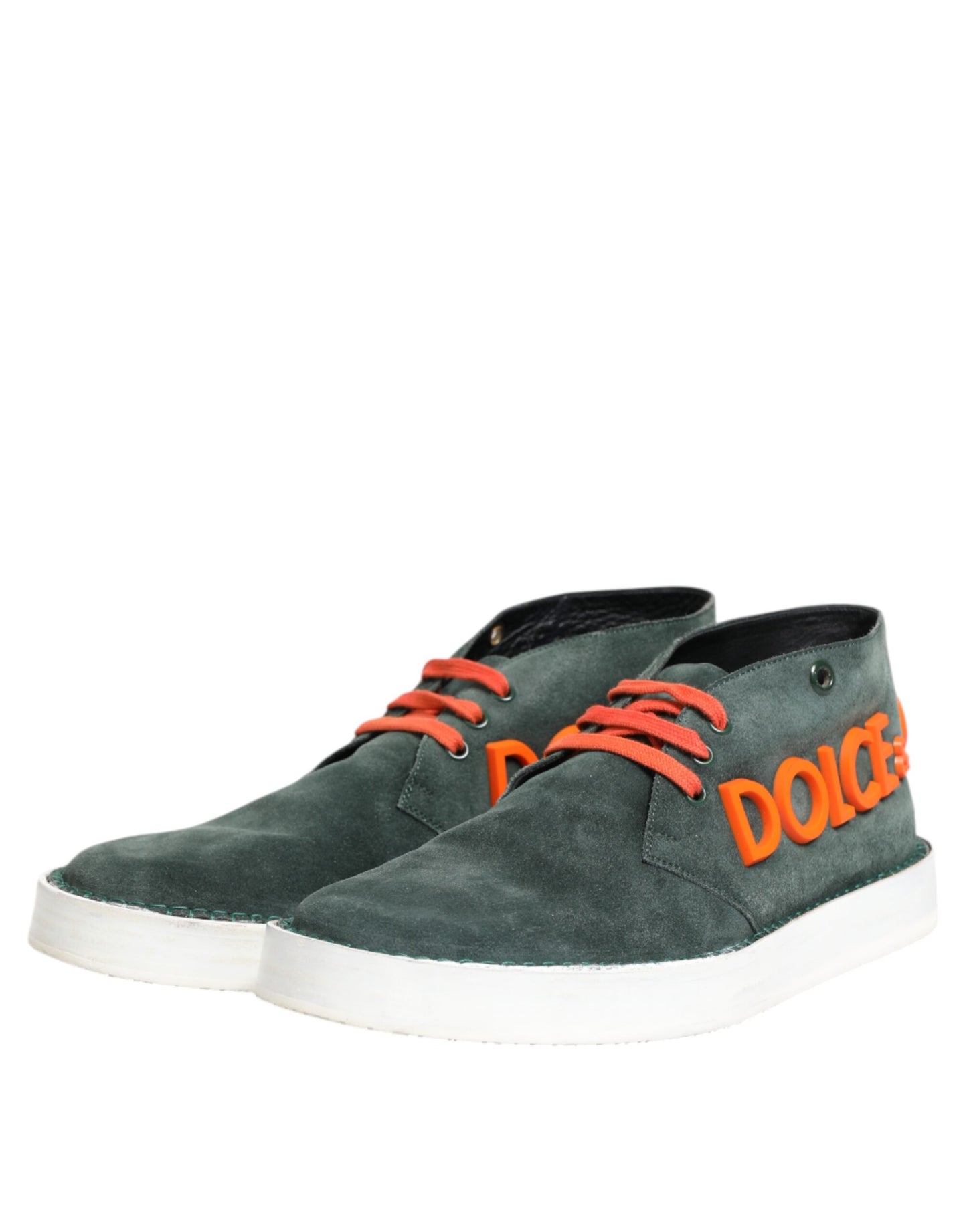 Dolce &amp; Gabbana Grün Derby Logo Casual Herren Sneakers Schuhe