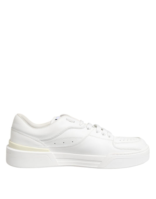 Dolce &amp; Gabbana Weiße Miami Leder Low Top Sneakers Schuhe
