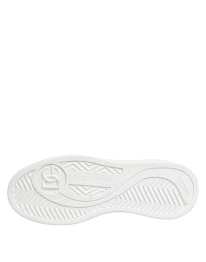 Dolce &amp; Gabbana Weiße Miami Leder Low Top Sneakers Schuhe