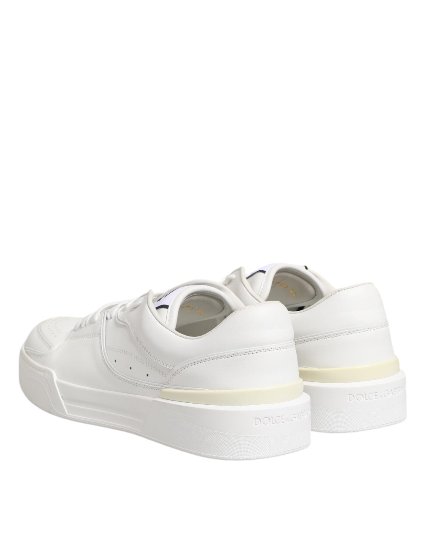 Dolce &amp; Gabbana Weiße Miami Leder Low Top Sneakers Schuhe