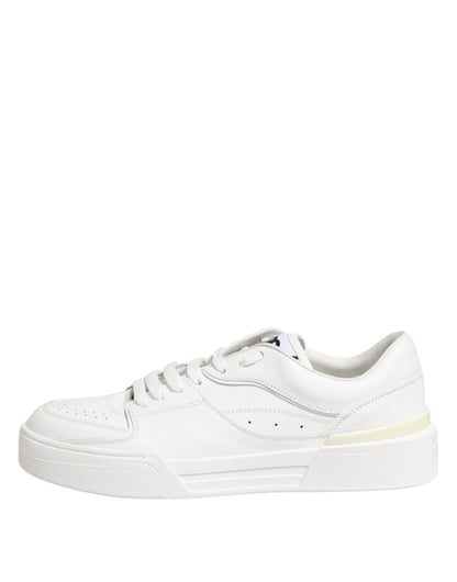 Dolce &amp; Gabbana Weiße Miami Leder Low Top Sneakers Schuhe