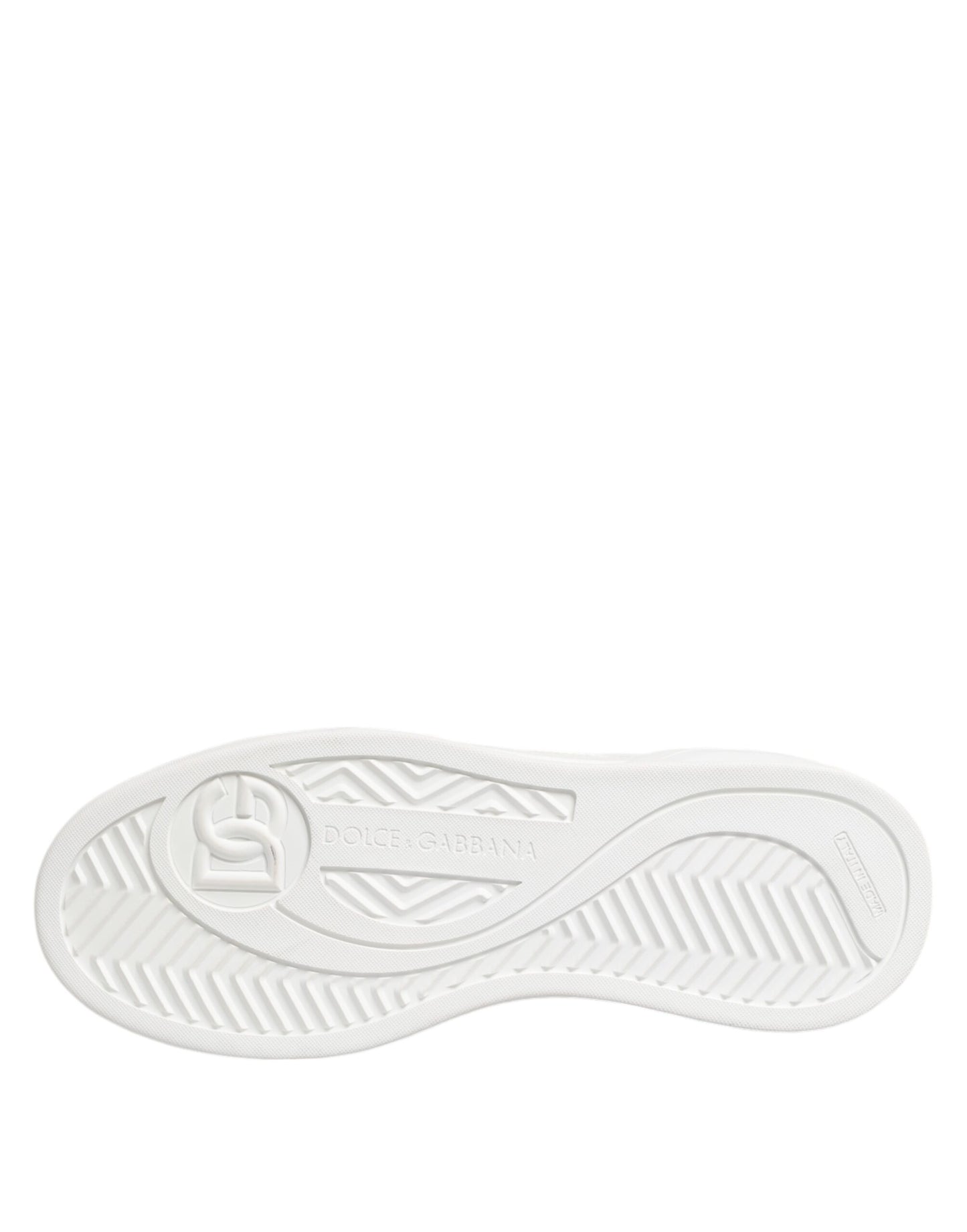 Dolce &amp; Gabbana Weiße Miami Leder Low Top Sneakers Schuhe