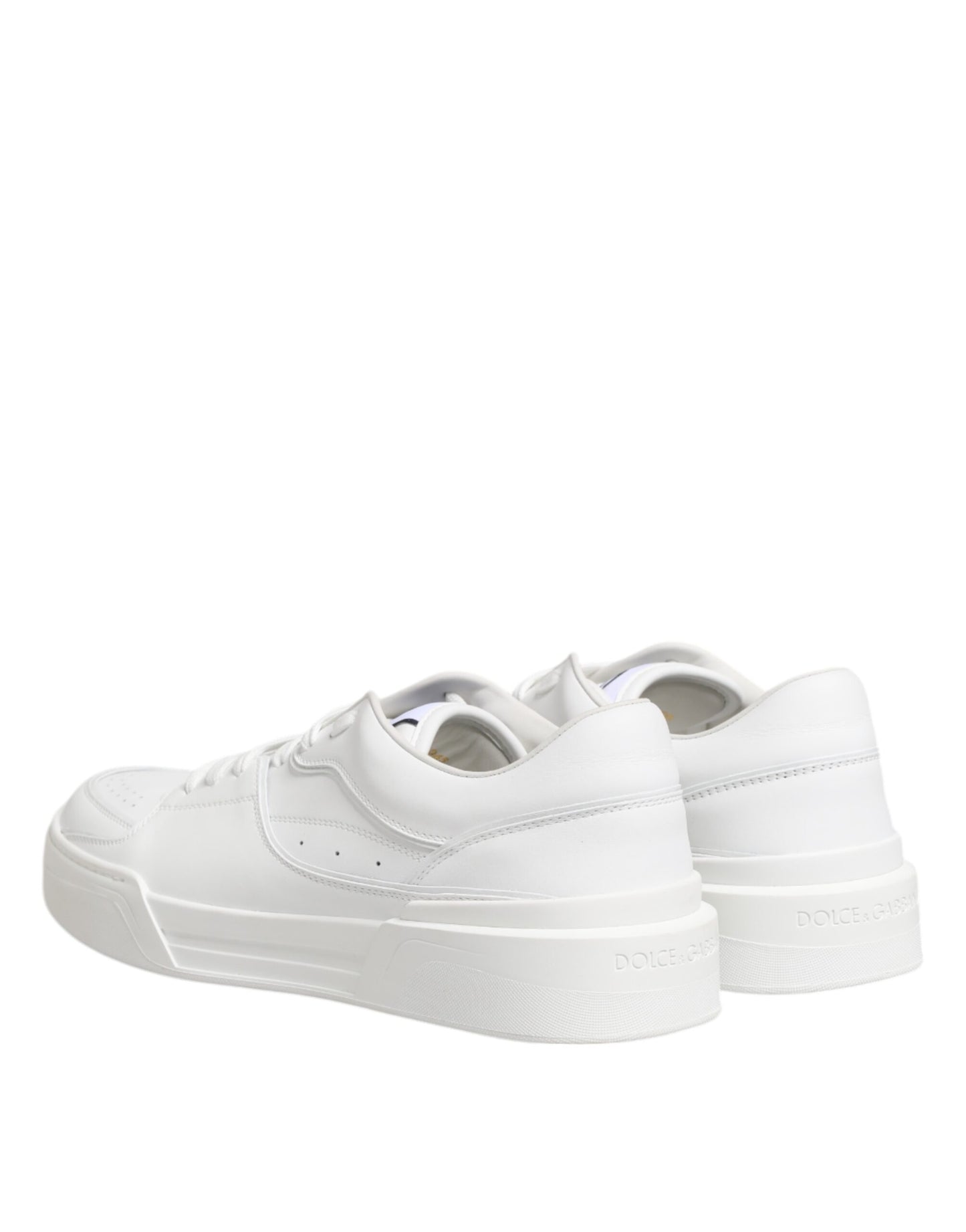 Dolce &amp; Gabbana Weiße Miami Leder Low Top Sneakers Schuhe