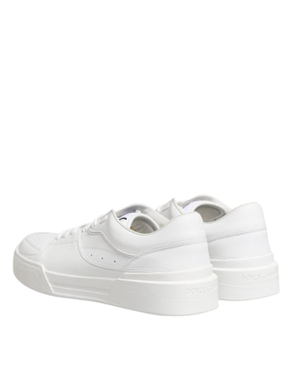 Dolce &amp; Gabbana Weiße Miami Leder Low Top Sneakers Schuhe