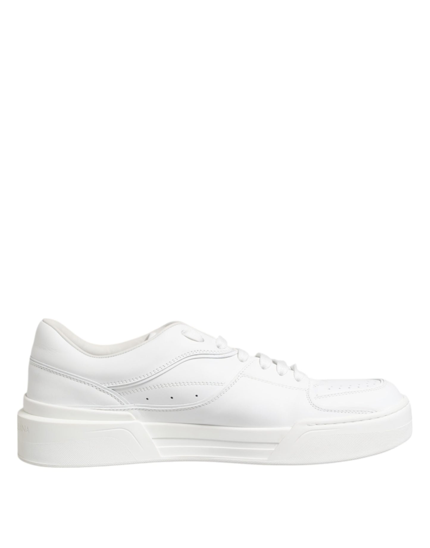 Dolce &amp; Gabbana Weiße Miami Leder Low Top Sneakers Schuhe